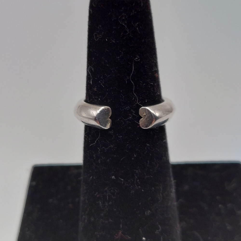 Tiffany & Co 925 Open Ring 5.75 sz Heart ends. Paloma Picasso design.